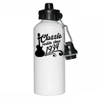 90th Birthday Classic Rockin Since 1934 Aluminum Water Bottle