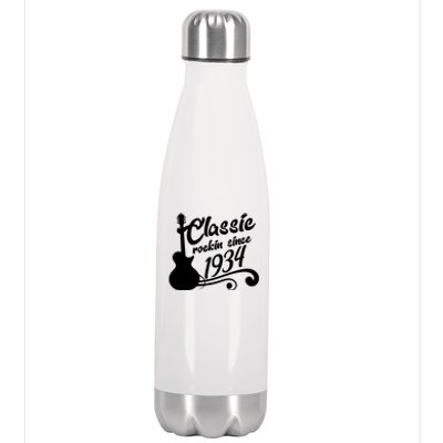 90th Birthday Classic Rockin Since 1934 Stainless Steel Insulated Water Bottle