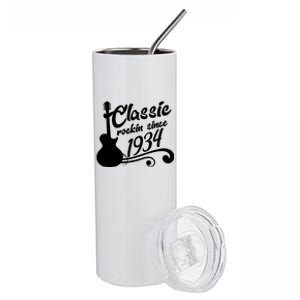 90th Birthday Classic Rockin Since 1934 Stainless Steel Tumbler