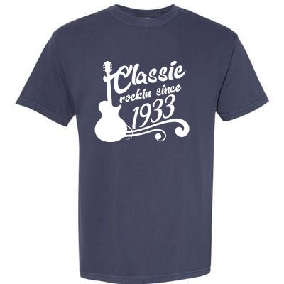 90th Birthday Classic Rockin Since 1933 Garment-Dyed Heavyweight T-Shirt