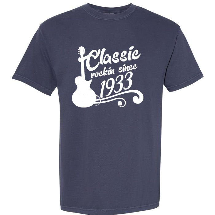 90th Birthday Classic Rockin Since 1933 Garment-Dyed Heavyweight T-Shirt