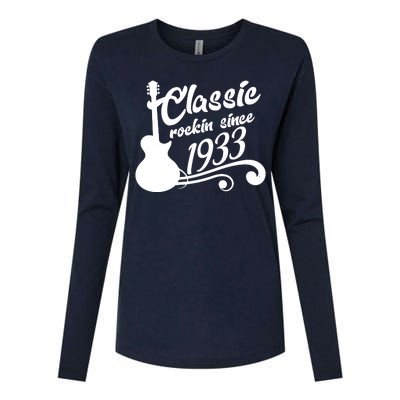 90th Birthday Classic Rockin Since 1933 Womens Cotton Relaxed Long Sleeve T-Shirt