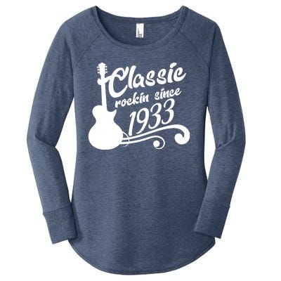 90th Birthday Classic Rockin Since 1933 Women's Perfect Tri Tunic Long Sleeve Shirt