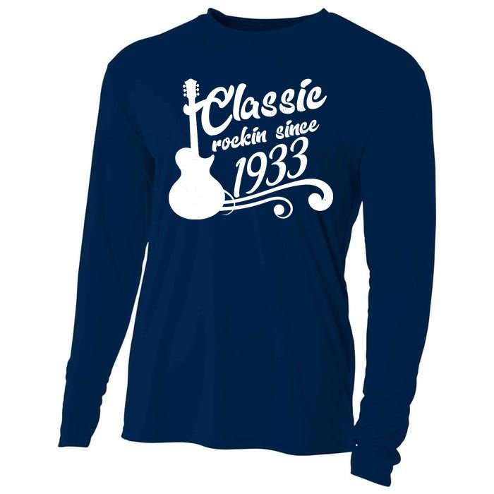 90th Birthday Classic Rockin Since 1933 Cooling Performance Long Sleeve Crew