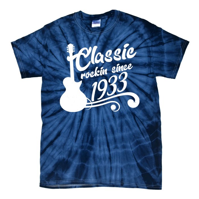 90th Birthday Classic Rockin Since 1933 Tie-Dye T-Shirt