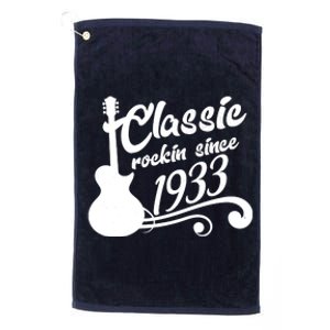 90th Birthday Classic Rockin Since 1933 Platinum Collection Golf Towel