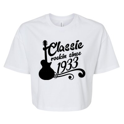 90th Birthday Classic Rockin Since 1933 Bella+Canvas Jersey Crop Tee