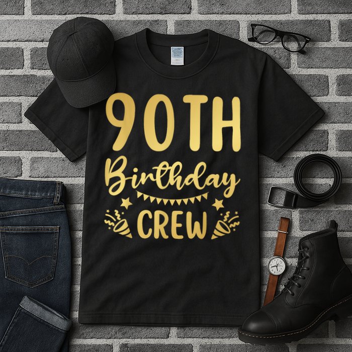 90th Birthday Crew 90 Party Crew Group Friends BDay Tall T-Shirt