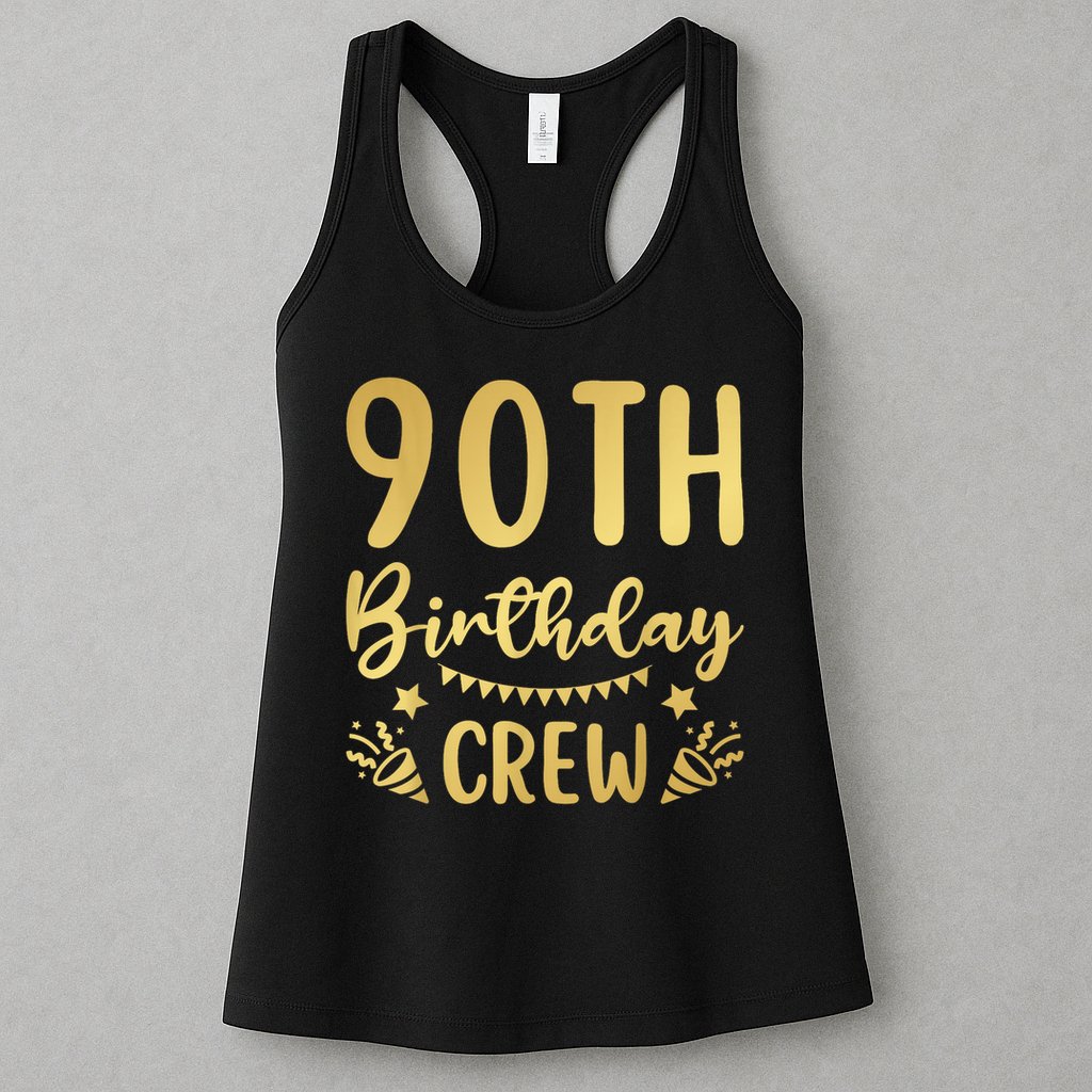 90th Birthday Crew 90 Party Crew Group Friends BDay Womens Tank Top