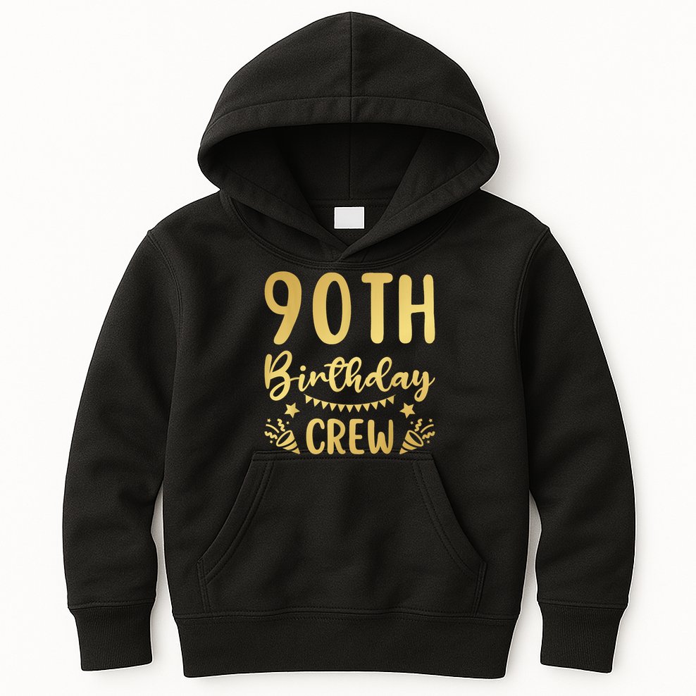 90th Birthday Crew 90 Party Crew Group Friends BDay Kids Hoodie