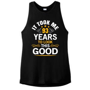 93th Birthday design Took Me 93 Years Old Birthday Ladies PosiCharge Tri-Blend Wicking Tank