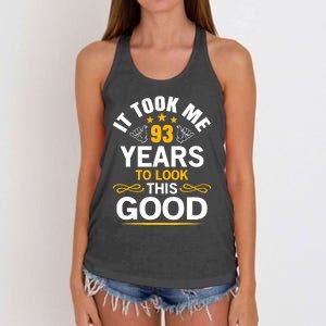 93th Birthday design Took Me 93 Years Old Birthday Women's Knotted Racerback Tank