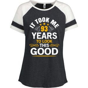 93th Birthday design Took Me 93 Years Old Birthday Enza Ladies Jersey Colorblock Tee