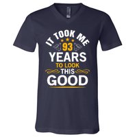 93th Birthday design Took Me 93 Years Old Birthday V-Neck T-Shirt