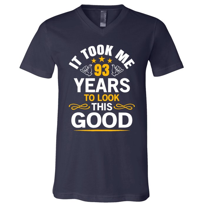 93th Birthday design Took Me 93 Years Old Birthday V-Neck T-Shirt