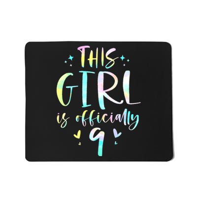 9th Birthday For Girls 9 Years Old Being Awesome Gift Mousepad