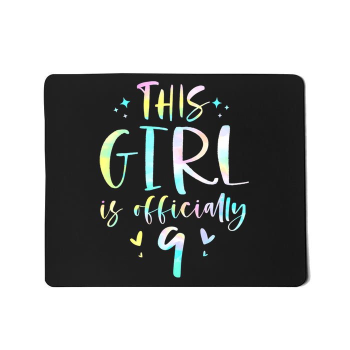 9th Birthday For Girls 9 Years Old Being Awesome Gift Mousepad