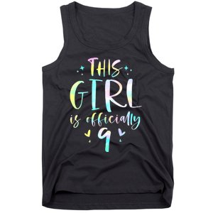 9th Birthday For Girls 9 Years Old Being Awesome Gift Tank Top