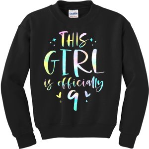 9th Birthday For Girls 9 Years Old Being Awesome Gift Kids Sweatshirt