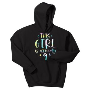 9th Birthday For Girls 9 Years Old Being Awesome Gift Kids Hoodie