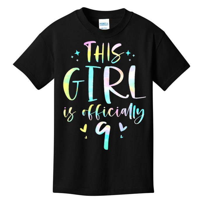 9th Birthday For Girls 9 Years Old Being Awesome Gift Kids T-Shirt