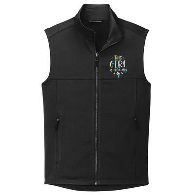 9th Birthday For Girls 9 Years Old Being Awesome Gift Collective Smooth Fleece Vest