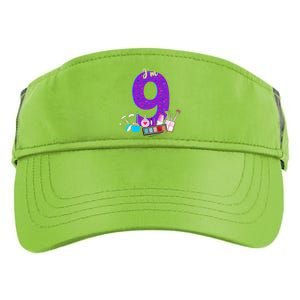 9th Birthday For Little Girl Makeup 9 Birthday 9Years Old Adult Drive Performance Visor