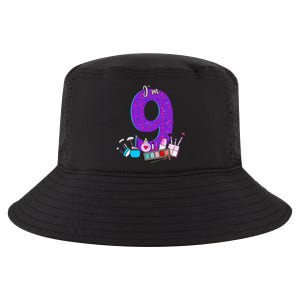 9th Birthday For Little Girl Makeup 9 Birthday 9Years Old Cool Comfort Performance Bucket Hat