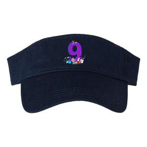 9th Birthday For Little Girl Makeup 9 Birthday 9Years Old Valucap Bio-Washed Visor