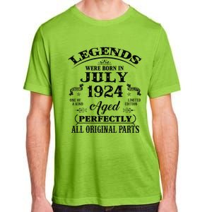 99th Birthday Gift Legends Born In July 1924 99 Years Old Adult ChromaSoft Performance T-Shirt