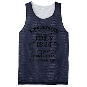 99th Birthday Gift Legends Born In July 1924 99 Years Old Mesh Reversible Basketball Jersey Tank