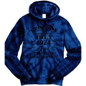 99th Birthday Gift Legends Born In July 1924 99 Years Old Tie Dye Hoodie