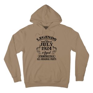 99th Birthday Gift Legends Born In July 1924 99 Years Old Hoodie