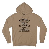 99th Birthday Gift Legends Born In July 1924 99 Years Old Hoodie