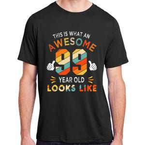 99th Birthday Gifts 99 Years Old looks Like Funny 99th Bday Adult ChromaSoft Performance T-Shirt