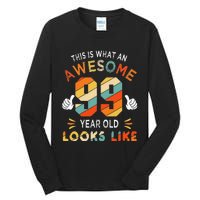 99th Birthday Gifts 99 Years Old looks Like Funny 99th Bday Tall Long Sleeve T-Shirt