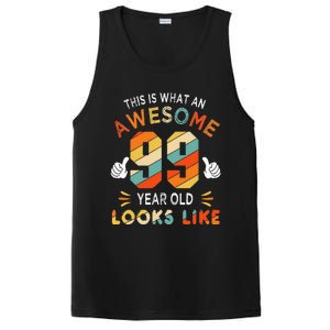 99th Birthday Gifts 99 Years Old looks Like Funny 99th Bday PosiCharge Competitor Tank