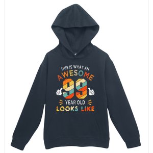 99th Birthday Gifts 99 Years Old looks Like Funny 99th Bday Urban Pullover Hoodie