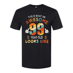 99th Birthday Gifts 99 Years Old looks Like Funny 99th Bday Softstyle CVC T-Shirt