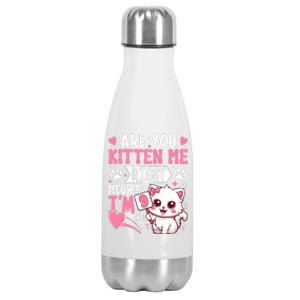 9th Birthday Girl 9 Year Old Kitten Cat Happy Bday Stainless Steel Insulated Water Bottle