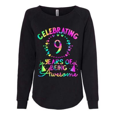 9 Birthday Girl 9 Years Old Birthday Gift Womens California Wash Sweatshirt