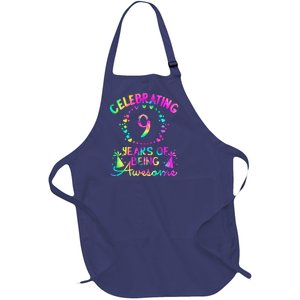 9 Birthday Girl 9 Years Old Birthday Gift Full-Length Apron With Pockets