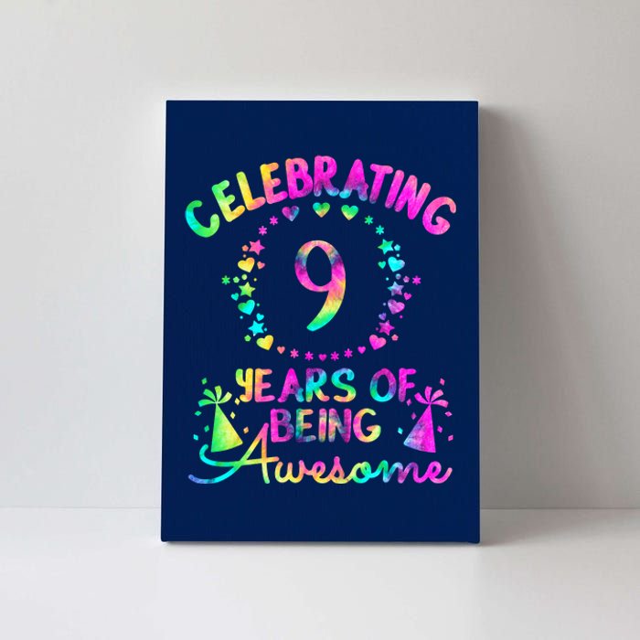 9 Birthday Girl 9 Years Old Birthday Gift Canvas