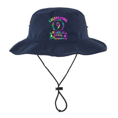 9 Birthday Girl 9 Years Old Birthday Gift Legacy Cool Fit Booney Bucket Hat