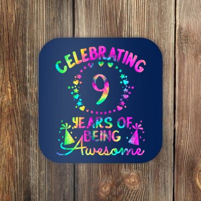 9 Birthday Girl 9 Years Old Birthday Gift Coaster