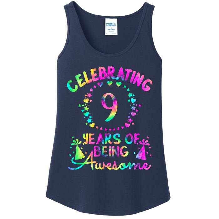 9 Birthday Girl 9 Years Old Birthday Gift Ladies Essential Tank