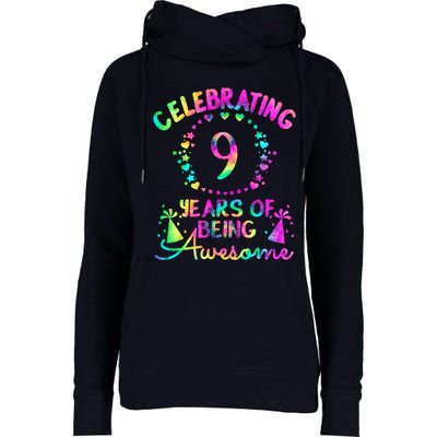 9 Birthday Girl 9 Years Old Birthday Gift Womens Funnel Neck Pullover Hood