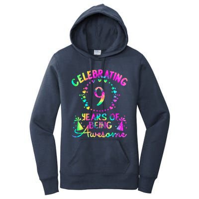 9 Birthday Girl 9 Years Old Birthday Gift Women's Pullover Hoodie