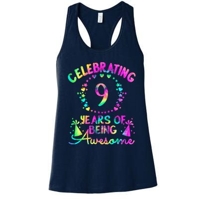 9 Birthday Girl 9 Years Old Birthday Gift Women's Racerback Tank