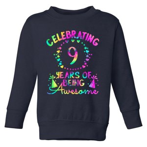 9 Birthday Girl 9 Years Old Birthday Gift Toddler Sweatshirt